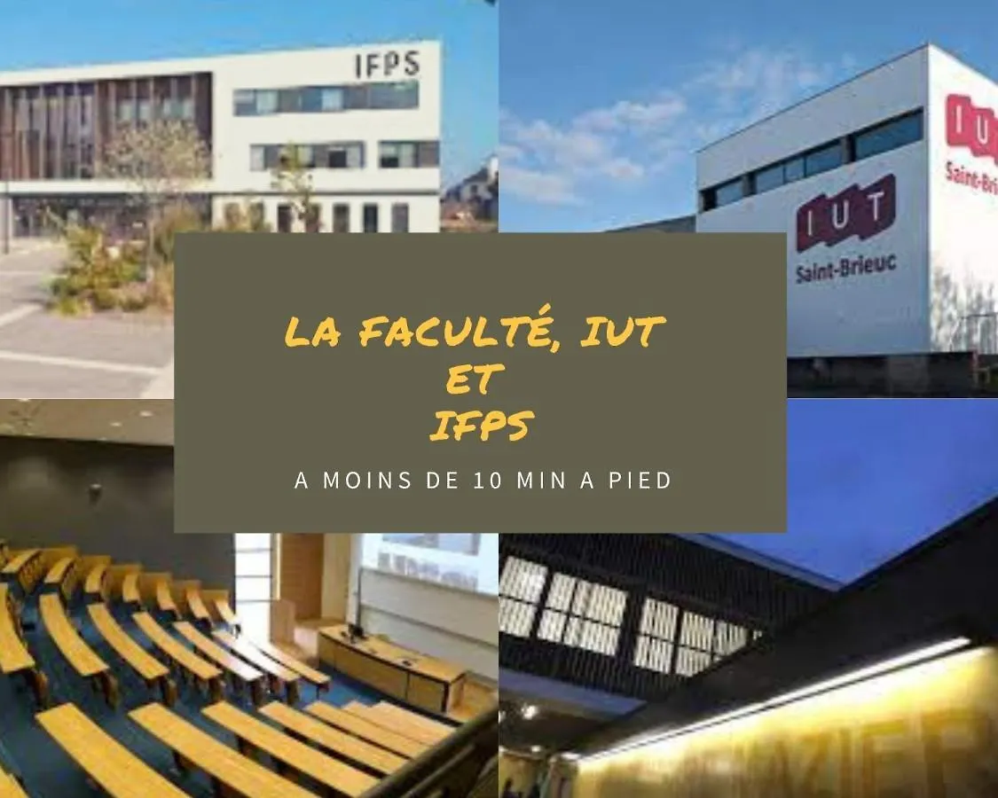 Bel Appartement Idealement Place Saint-Brieuc, Wifi, Parking Gratuit